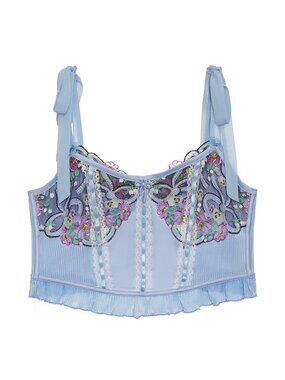 For Love & Lemons Louise Bustier | Blue | M | NWT